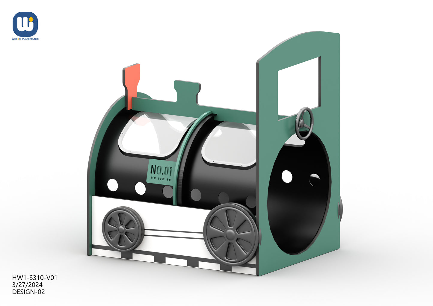 TRAIN CRAWL TUNNEL-ENGINE playground
