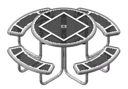 358 Table with Perforated Pattern