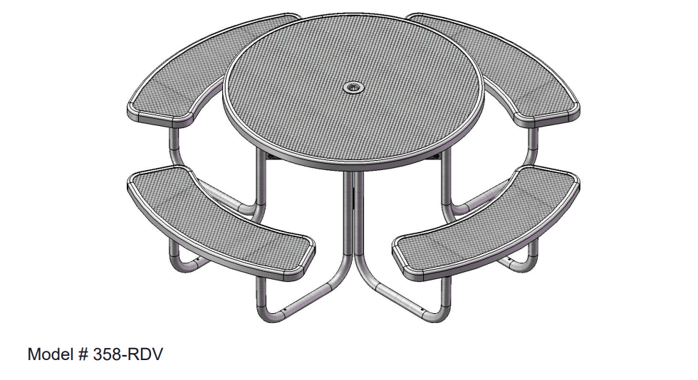 358 Table with Diamond Pattern