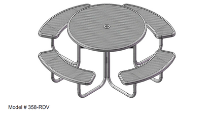 358 Table with Diamond Pattern