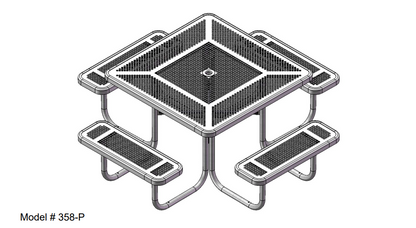 358 Table with Perforated Pattern