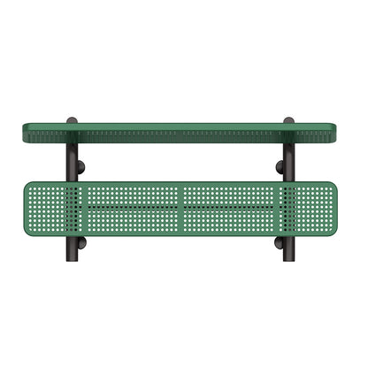 Expanded Steel 6' Park Bench-Green