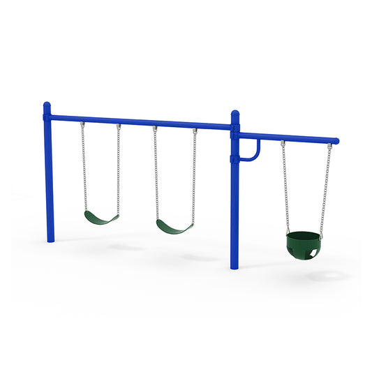 5" Single Post Swing 8ft 1- Bay W/Arm